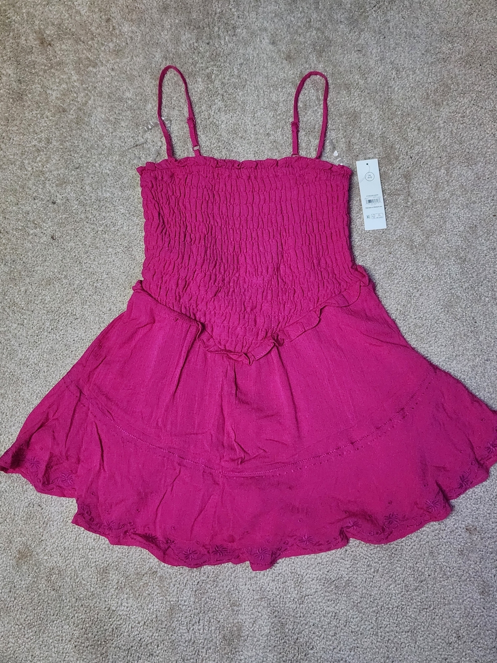 Fuchsia Smocked Sundress with Built In Shorts